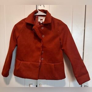 Janie & Jack Red Button-Up Jacket size 7-8 Kids Coat